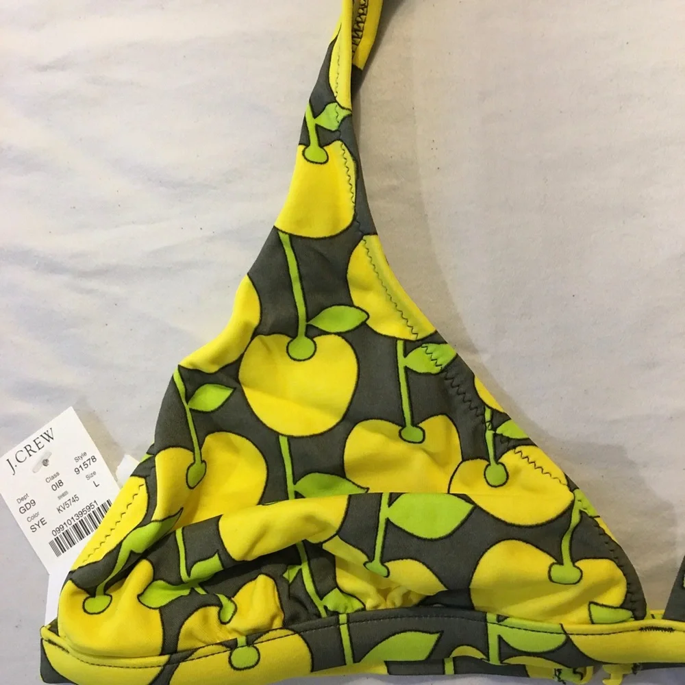 NWT yellow apple bikini top by J Crew szL - Picture 5 of 7